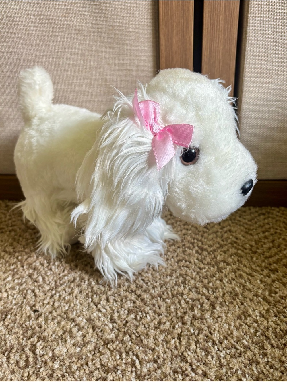 10” Battat Yorkie Maltese Puppy Dog Plush Pink Bow